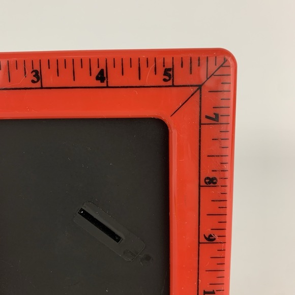 Vintage Plastic Red Ruler Novelty Picture Frame Teacher Student Artist 4x5.75" - Picture 3 of 12